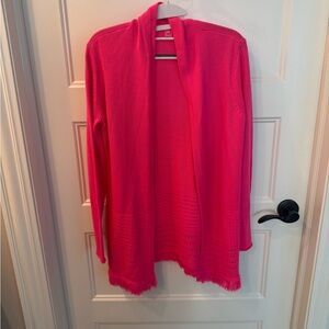 Lilly Pulitzer Vibrant Pink Open Cardigan